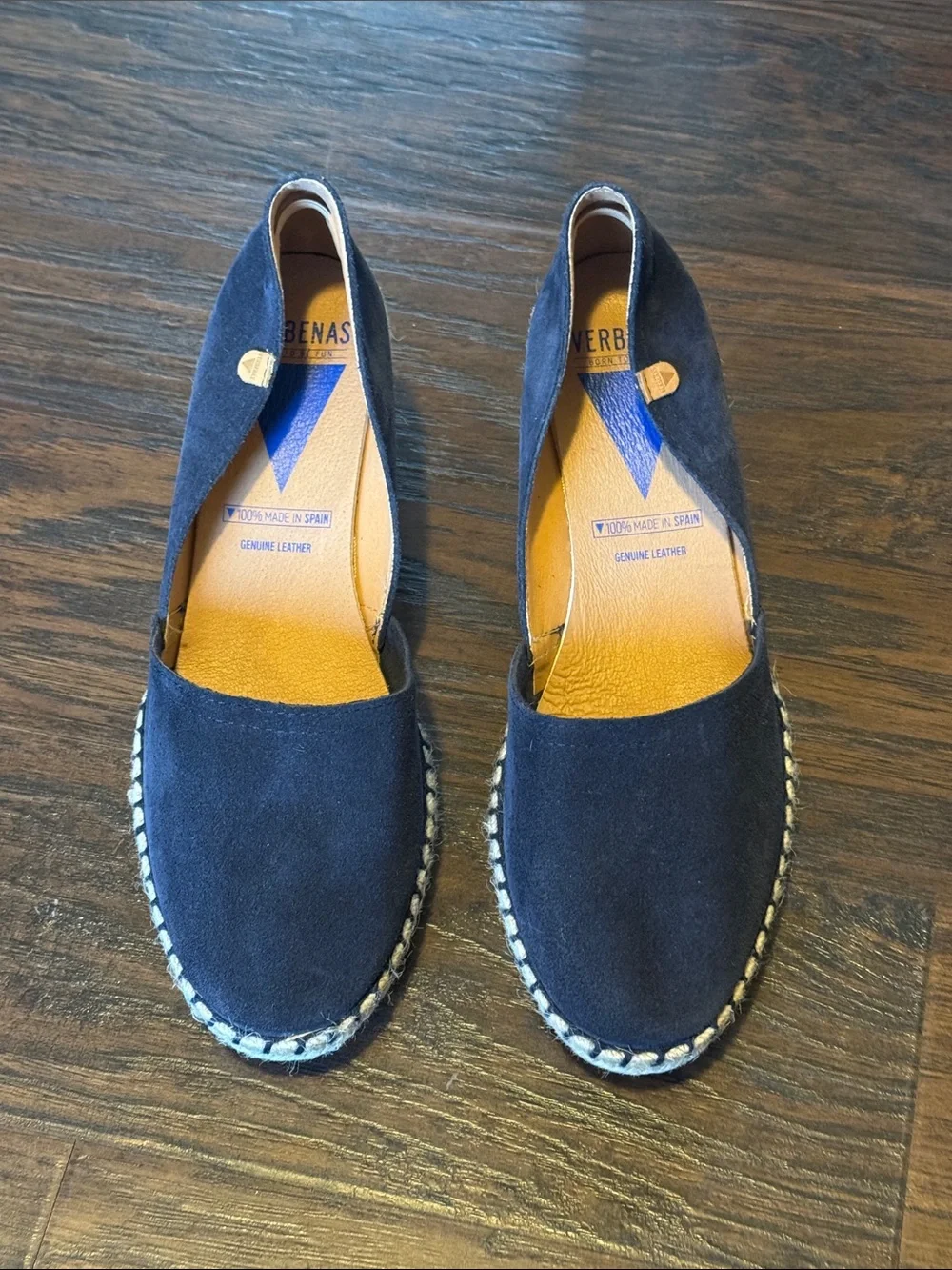 Women’s Navy Suede Espadrille Wedge - Slip-On Comfort